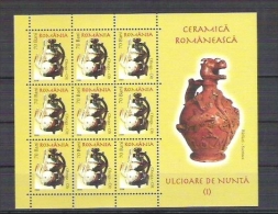 Romania 2006 - Pitchers - MNH Perforated Sheet RO.003 - Unused Stamps