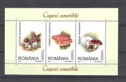 Romania 2003 - Mushrooms - MNH Perforated Sheet RO.008 - Nuovi