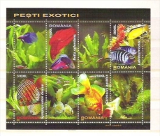 Romania 2005 - Exotic Fish - MNH Perforated Sheet RO.009 - Ongebruikt