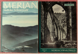 2 X Merian Illustrierte  -  Nordschwarzwald 1960  -  Südlicher Schwarzwald 1978  - Alte Bilder - Travel & Entertainment