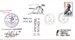 TAAF. N°169 De 1992 Sur Enveloppe Commémorative. Recherche Océanologie. - Covers & Documents