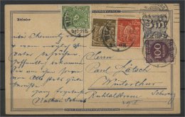 GERMANY,  INFLATION VERY NICE LITTLE ARCHIVE 5 STATIONERY POSTCARDS TO SWITZERLAND, ALL 180 MARKS RATE - Autres & Non Classés