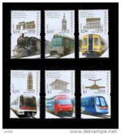 Hong Kong 2010 Centenary Of Railway Service Stamps Train Museum Clock MRT Tramsway Airport - Ungebraucht