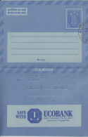 India 1970´s  Save With UCOBANK Inland Letter Card  # # # 83129  Inde Indien - Inland Letter Cards
