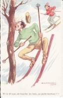 Jean Chaperon: Humour : Ski " Toucher Du Bois ....porte - Bonheur ...." - Chaperon, Jean