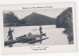 CPA - ARCHIPEL DES FIDJI - SUR LA RIVIERE DE REWA - MISSION DES PERES MARISTES EN OCÉANIE - - Papouasie-Nouvelle-Guinée