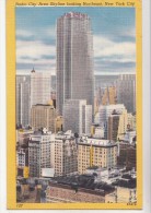 BF18306 Radio City Skyline New York City Skyline Looking No USA Front/back Image - Mehransichten, Panoramakarten