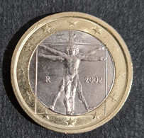 1 EURO - ITALIA - ITALY No Mintmark - No Lc - Error Coin - Errore Moneta Mistake - Leonardo Davinci - Italie