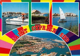 CPM De SAINT CYPRIEN  (66) -  Plage SUD SOUVENIR - N° 52/6358 édit A.B.L. - Saint Cyprien