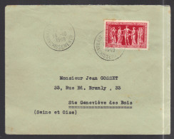 FRANCE 1949 N° 849 Obl. S/Lettre FDC - ....-1949