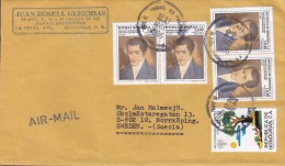 Honduras Airmail LA CEIBA 1985 Cover Letra To NORRKÖPING Sweden Suecia UNICEF & Del Valle Stamps - Honduras