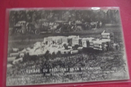 C P Voyage Du President De La Republique Reapprovisionnement Des Voitures Automobiles En Huile Et En Esssence - Altri & Non Classificati