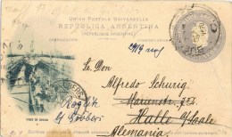 9366. Entero Postal  BUENOS AIRES (Argentina) 1900. Dique De Careña - Postwaardestukken