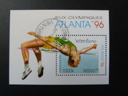 BLOC FEUILLET " LAOS " J.O. ATLANTA 1996 - BF - Saut En Hauteur - Summer 1996: Atlanta