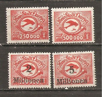 Dantzig  Yvert  Correo Aéreo 16-19 (MH/*) - Mint