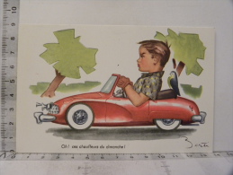 CP Illustrateur BERTI - Humour Enfant Oiseau - Oh ! Ces Chauffeurs Du Dimanche ! Voiture - Humorous Cards