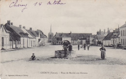 CHEROY,  Place Du Marché Aux Chevaux, écrite - Cheroy