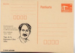 DDR P86I-5-86 C3 Postkarte PRIVATER ZUDRUCK HENRI BARBUSSE 1986 - Privatpostkarten - Ungebraucht