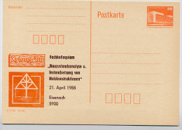 DDR P86II-8a-88 C13 Postkarte Zudruck FACHKOLLOQUIUM HOLZKONSTRUKTIONEN Eisenach 1988 - Private Postcards - Mint