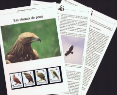 Hongrie  Oiseaux De ProiePygargue, Aigles, Faucon   Série **sur Feuillet Explicatif Illustré 6 Pages - Cartas & Documentos