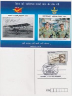 India  2011  100 Years Of Airmail  Bamrauli  Cancellation Card # 83257  Inde Indien - Cartas & Documentos