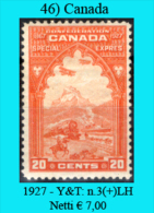 Canada-0046 - 1927 - Y&T: N.3 (+) LH - - Exprès