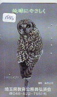 Télécarte Japon Oiseau * HIBOU (1588)  OWL * BIRD Japan Phonecard * TELEFONKARTE * EULE * UIL * - Gufi E Civette
