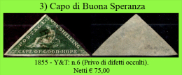 Capo-di-Buona-Speranza-003 - 1855 -Y&T: N.6 (Privo Di Difetti Occulti) - Capo Di Buona Speranza (1853-1904)