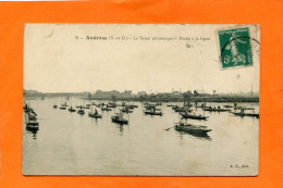 ANDRESY   1910   PECHEURS A LA LIGNE SUR LA SEINE    CIRC   OUI - Andresy