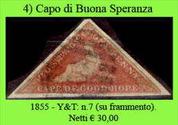 Capo-di-Buona-Speranza-004 - 1855 -Y&T: N.7 (su Frammentoi) - Cape Of Good Hope (1853-1904)