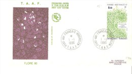 Carta De Primer Dia 1990 Taaf - Storia Postale