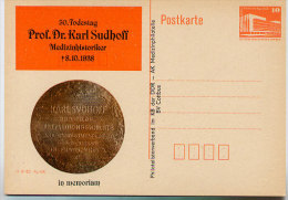 DDR P86II-30-88 C32 Postkarte Zudruck KARL SUDHOFF MEDIZINHISTORIKER Falkensee 1988 - Cartoline Private - Nuovi