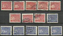 Bohemia & Moravia - 1939 Postage Dues Set Of 14 Used   SG D38-51 Sc J1-14 - Oblitérés