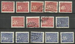 Bohemia & Moravia - 1939 Postage Dues Set Of 14 Used   SG D38-51 Sc J1-14 - Usados