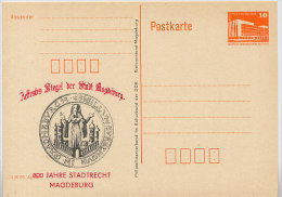 DDR P86II-35-88 C36 Postkarte Privater Zudruck STADTRECHT SIEGEL MAGDEBURG 1988 - Privatpostkarten - Ungebraucht