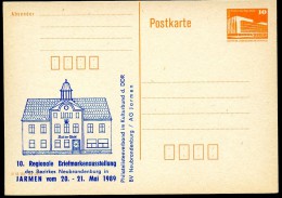 DDR P86II-17a-89 C49-a Postkarte Privater Zudruck RATHAUS JARMEN 1989 - Private Postcards - Mint