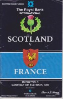 Official Rugby Programme SCOTLAND - FRANCE At MURRAYFIELD In 1990 - Rugby