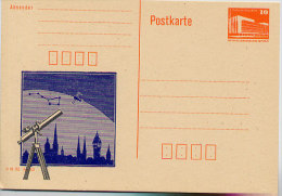 DDR P86II-34-89 C64 Postkarte Privater Zudruck ASTRONOMIE Burg 1989 - Postales Privados - Nuevos