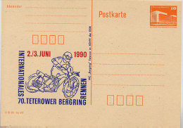 DDR P86II-7-90 C83 Postkarte Privater Zudruck MOTORRAD BERGRINGRENNEN Teterow 1990 - Postales Privados - Nuevos