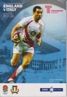 Official Rugby Programme ENGLAND - ITALY At TWICKENHAM For The RBS 6 NATIONS CHAMPIONSHIP 2009 - Rugby