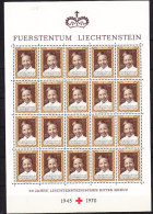 B1930 - LIECHTENSTEIN Yv N°778 FEUILLE ** CROIX ROUGE ( Registered Shipment Only ) - Unused Stamps