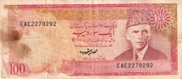 BILLETE DE PAKISTAN DE 100 RUPIAS DEL AÑO 1984 (BANK NOTE) - Pakistán
