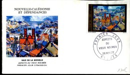 FDC Aspects Du Vieux Nouméa - Nouméa 26 Novembre 77 - FDC