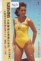 Télécarte Japon EROTIQUE (4412) ACTRESS * EROTIC  Japan PHONECARD EROTIK * BIKINI GIRL * BATHCLOTHES * FEMME * SEXY LADY - Moda