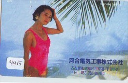 Télécarte Japon EROTIQUE (4415) ACTRESS * EROTIC  Japan PHONECARD EROTIK * BIKINI GIRL * BATHCLOTHES * FEMME * SEXY LADY - Moda