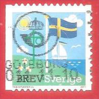 SVEZIA - SVERIGE - USATO - 2011 - National Symbols - Midsommer -  BREV (6) Kr - Michel SE 2793 - Used Stamps