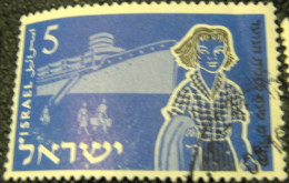 Israel 1955 The 20th Anniversary Of Youth Immigration Scheme 5p - Used - Gebruikt (zonder Tabs)