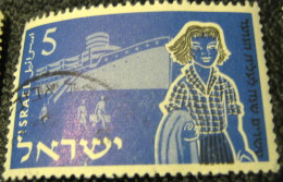 Israel 1955 The 20th Anniversary Of Youth Immigration Scheme 5p - Used - Used Stamps (without Tabs)