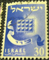 Israel 1955 Twelve Tribes Levi 30p - Used - Used Stamps (without Tabs)