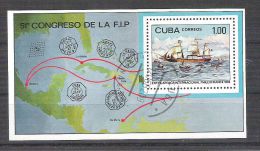 Cuba 1982 Ships, Perf. Sheet, Used AA.012 - Oblitérés